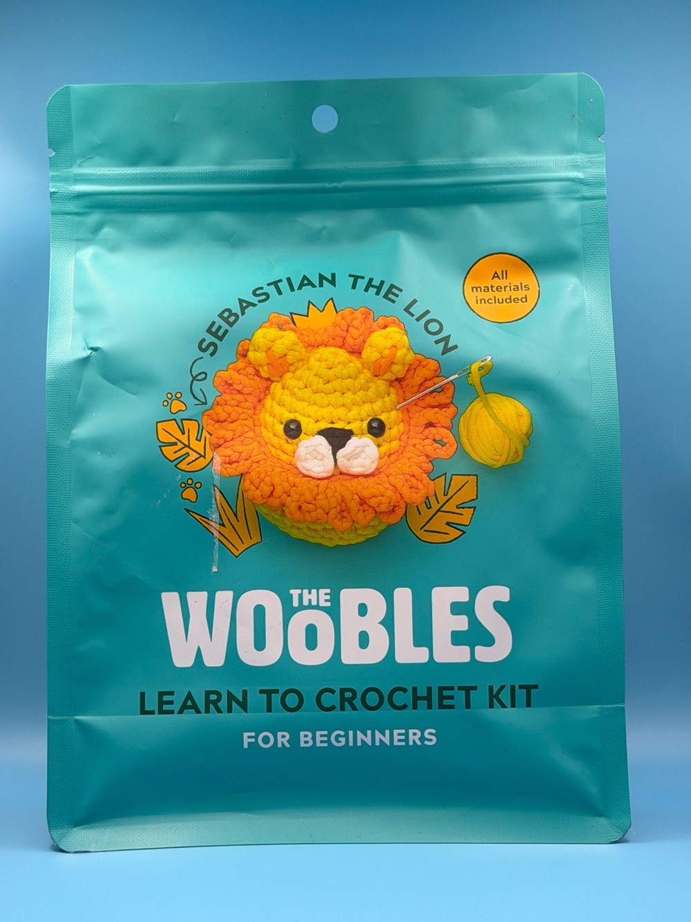 The Woobles Sebastian the Lion Learn to Crochet Kit for Beginners NEW SEALED